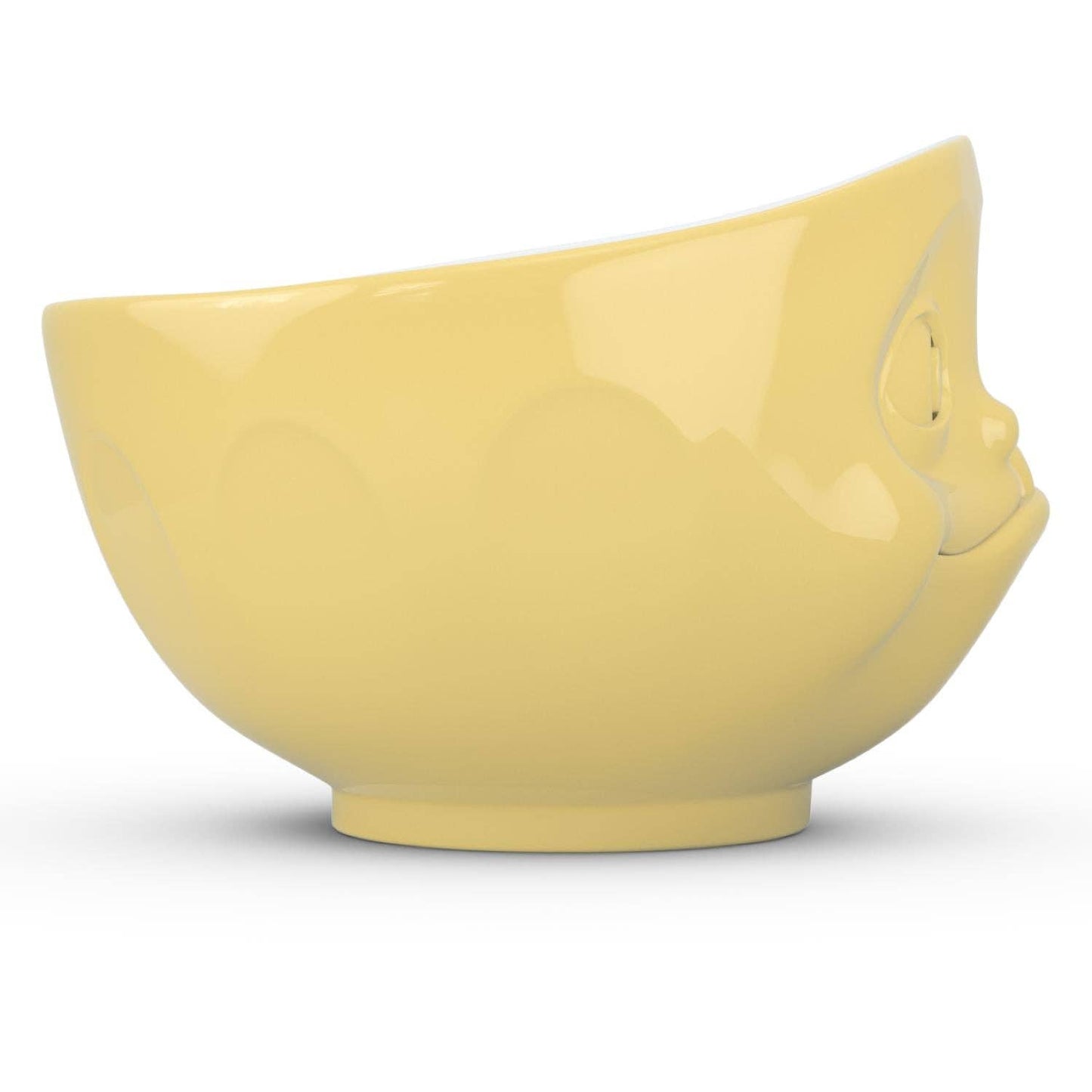 16 Oz. Bowl, Tasty Face, Yellow
