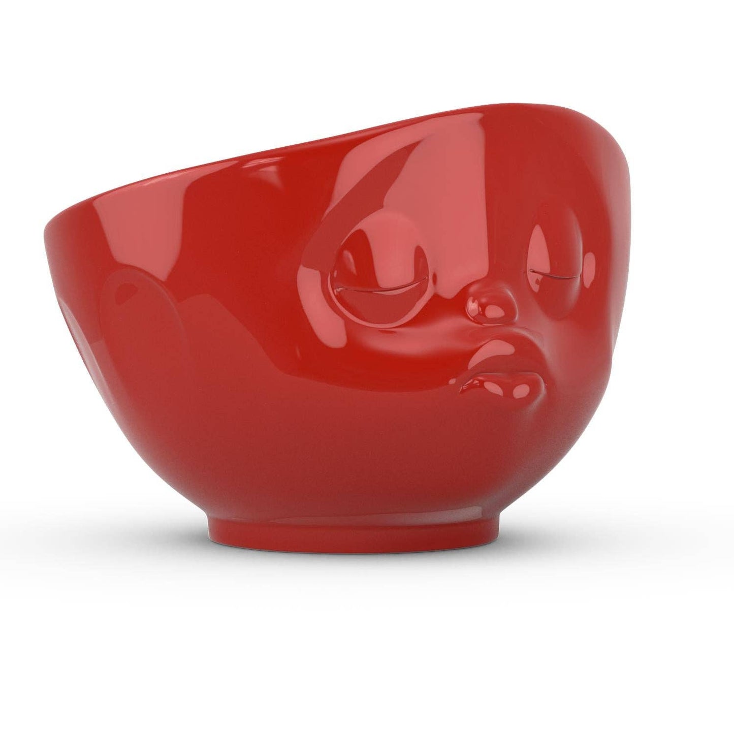16 Oz. Bowl, Kissing Face, Red