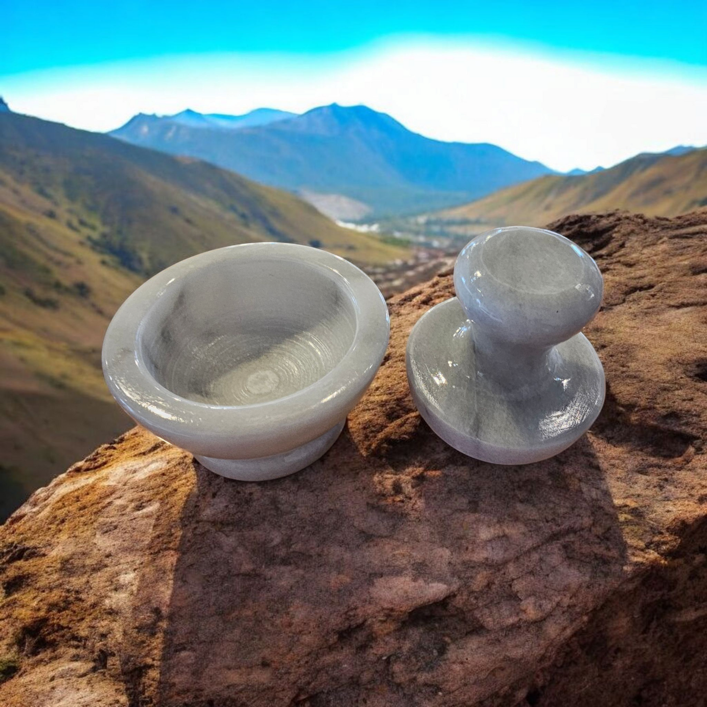 Solid Marble with Extra Large Pestle