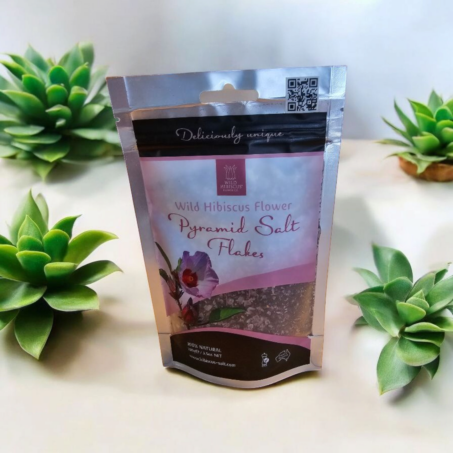 Wild Hibiscus Flower Pyramid Salt Flakes