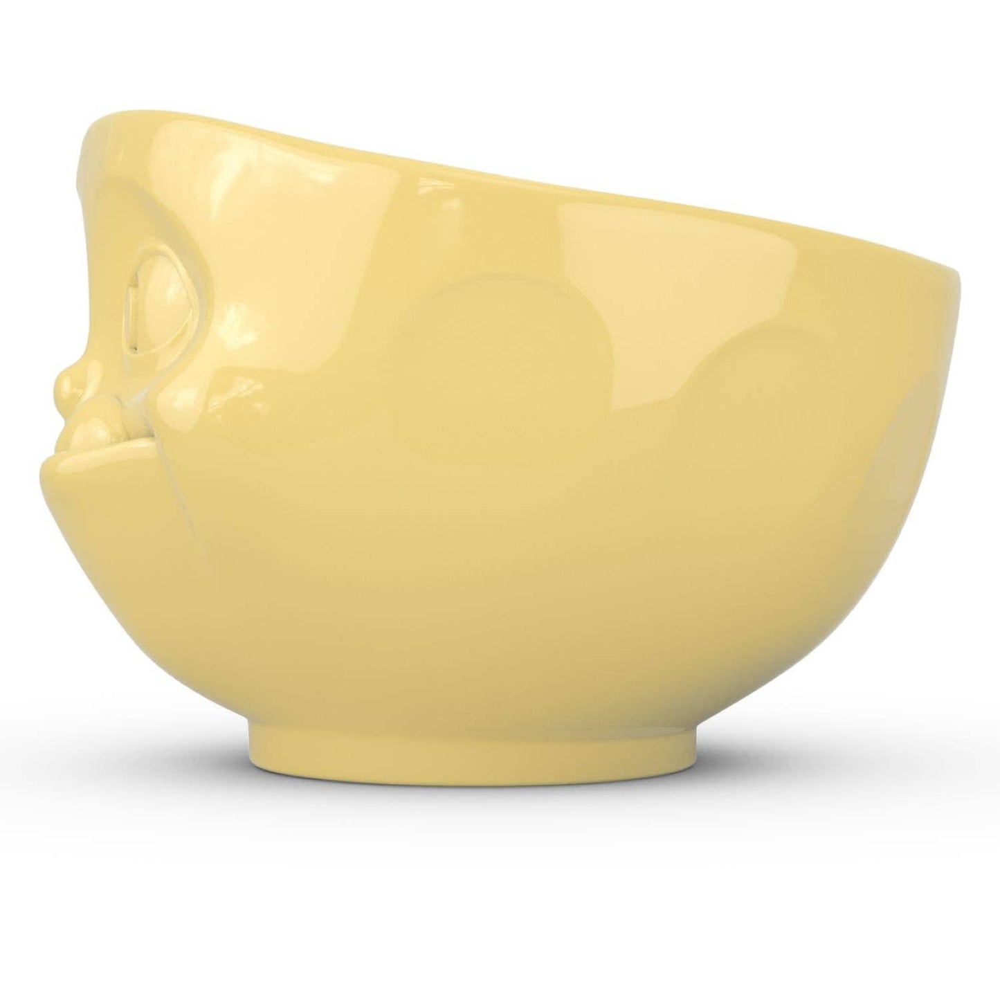16 Oz. Bowl, Tasty Face, Yellow