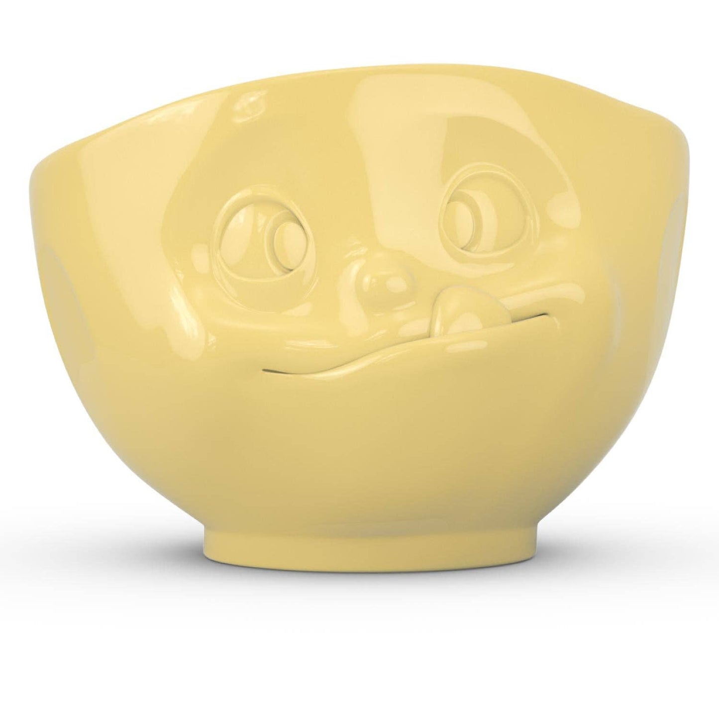 16 Oz. Bowl, Tasty Face, Yellow