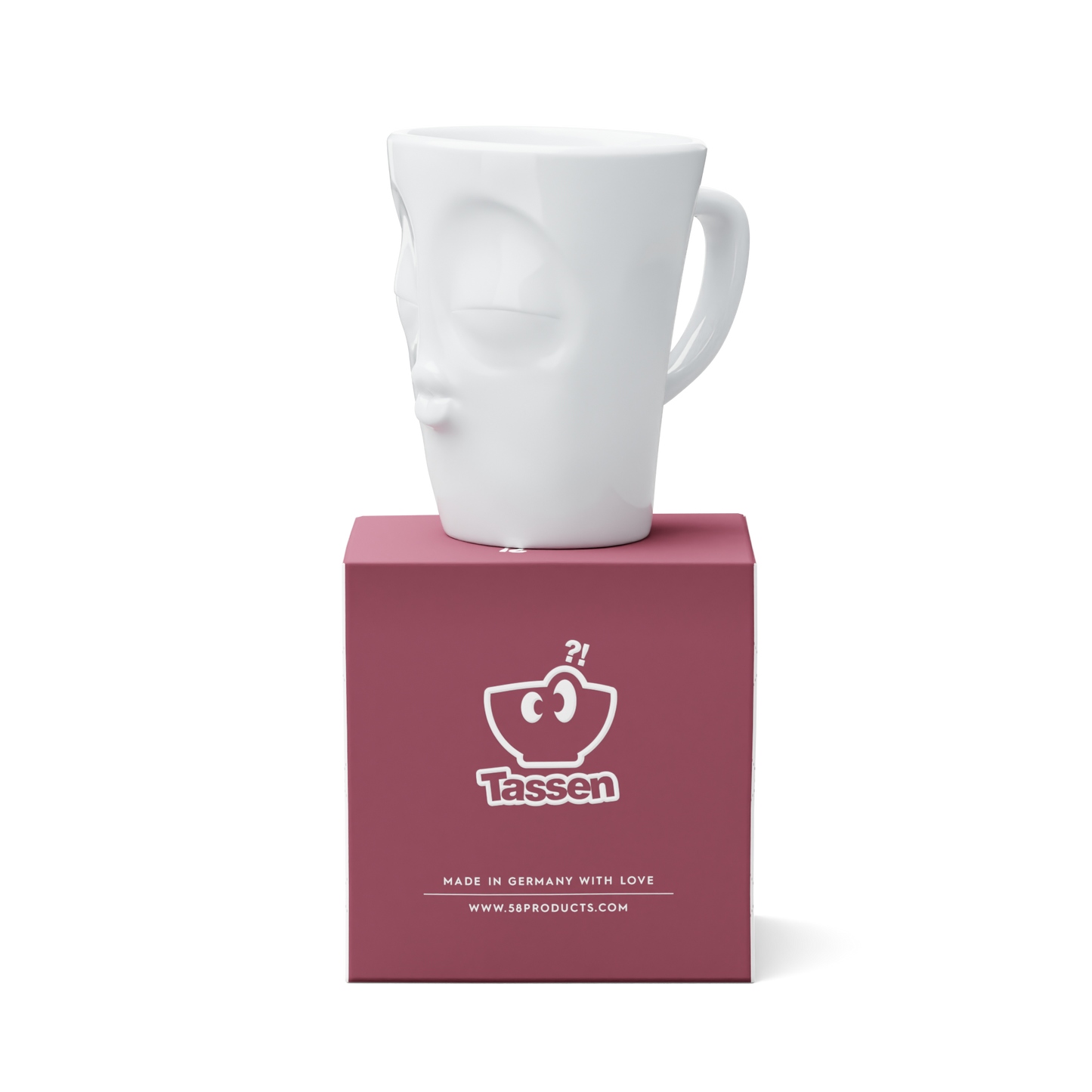 Coffee Mug with Handle, Kissing Face