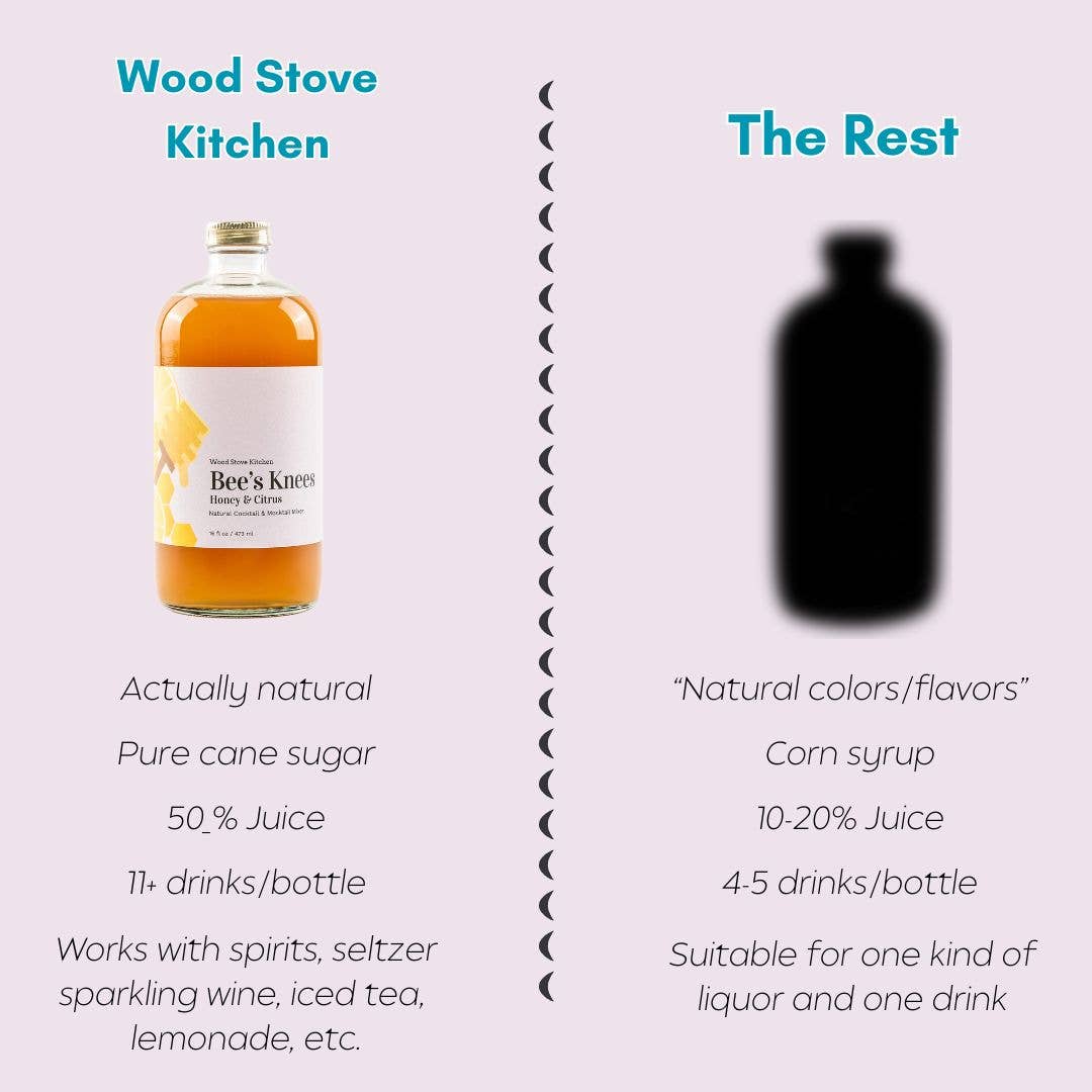 Wood Stove Kitchen - Bee's Knees Cocktail and Mocktail Mixer, 16 fl oz