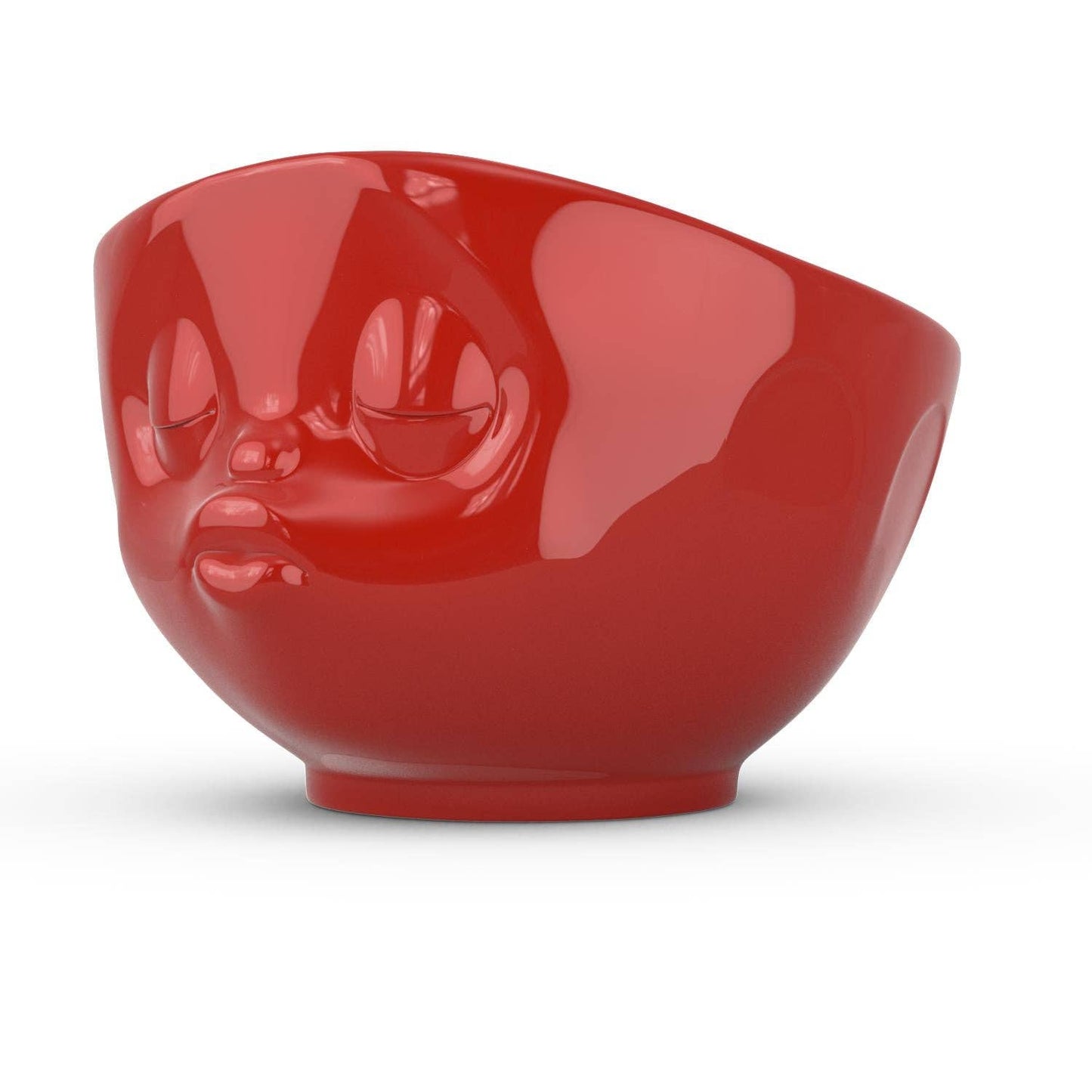 16 Oz. Bowl, Kissing Face, Red