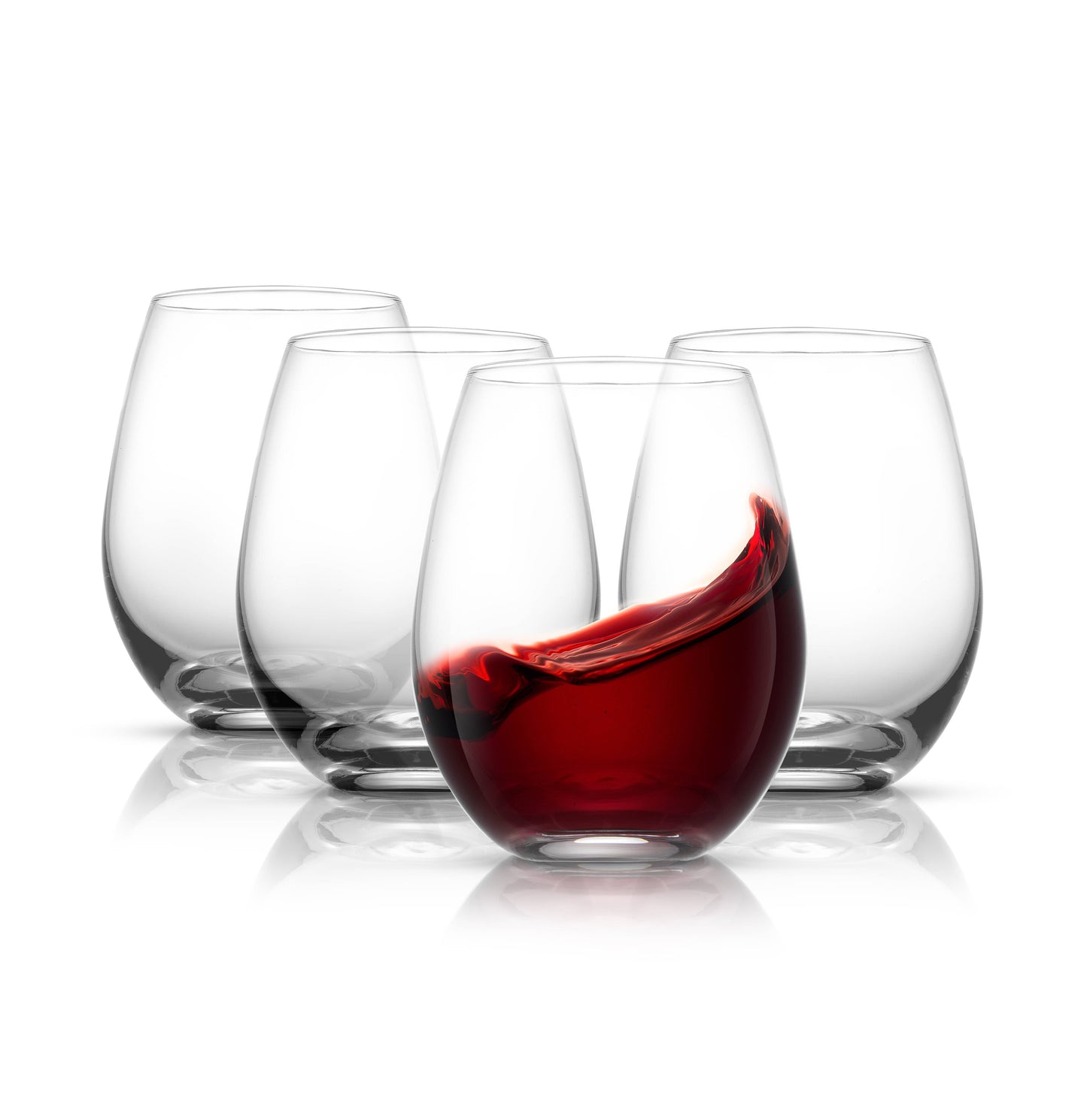 JoyJolt - Spirits Stemless White or Red Wine Glasses - Set of 2