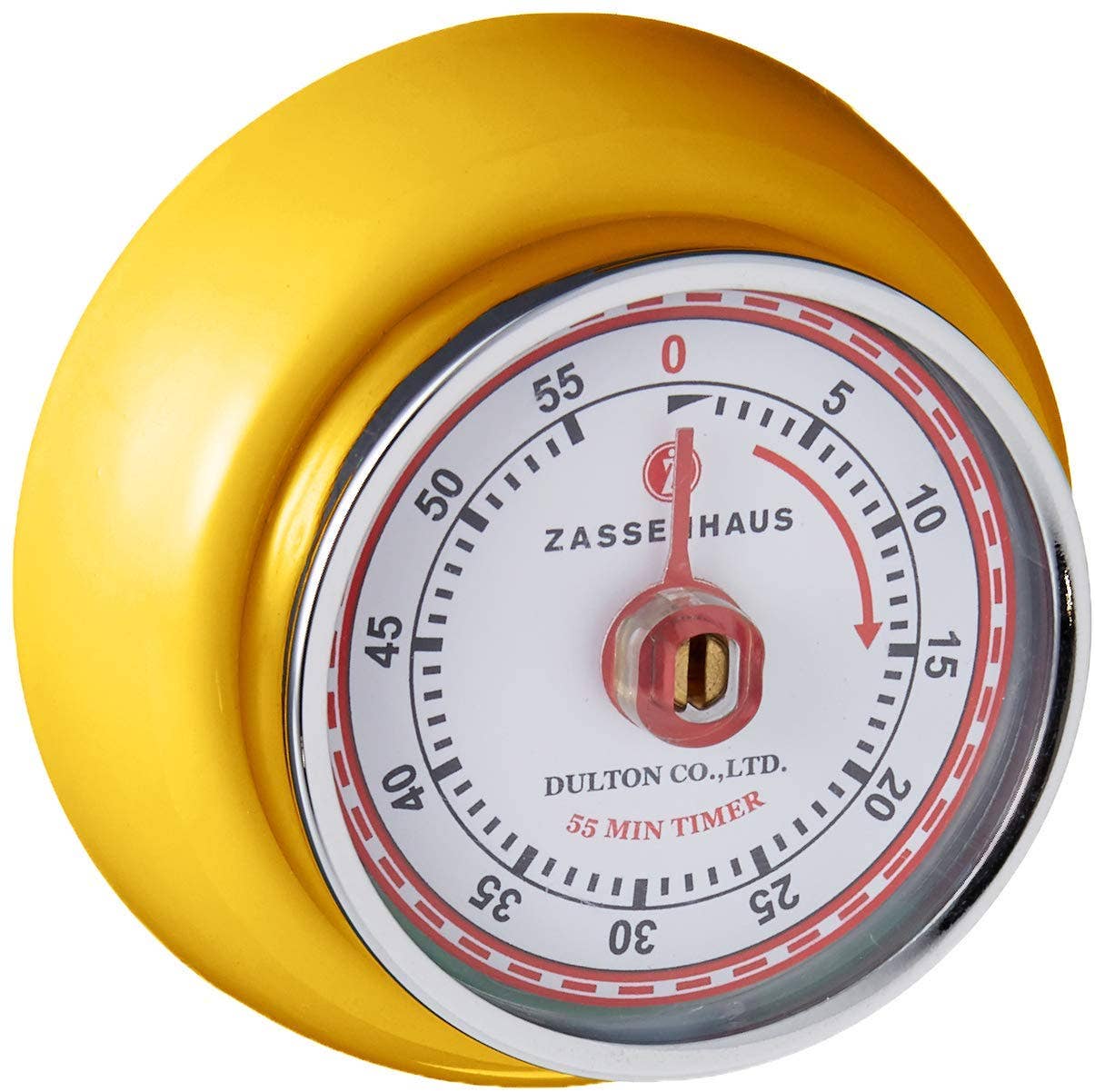"Retro" Kitchen Timer, Yellow, 2.75” x 1.25"