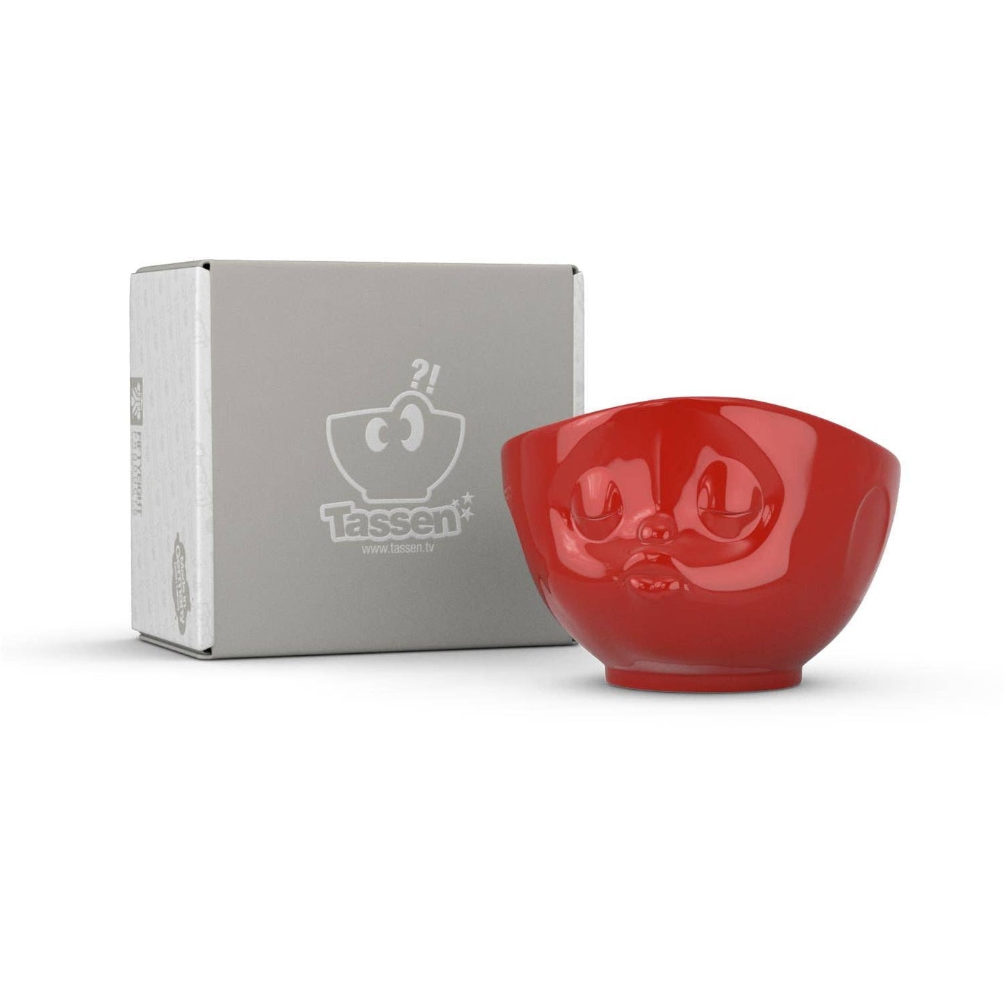 16 Oz. Bowl, Kissing Face, Red