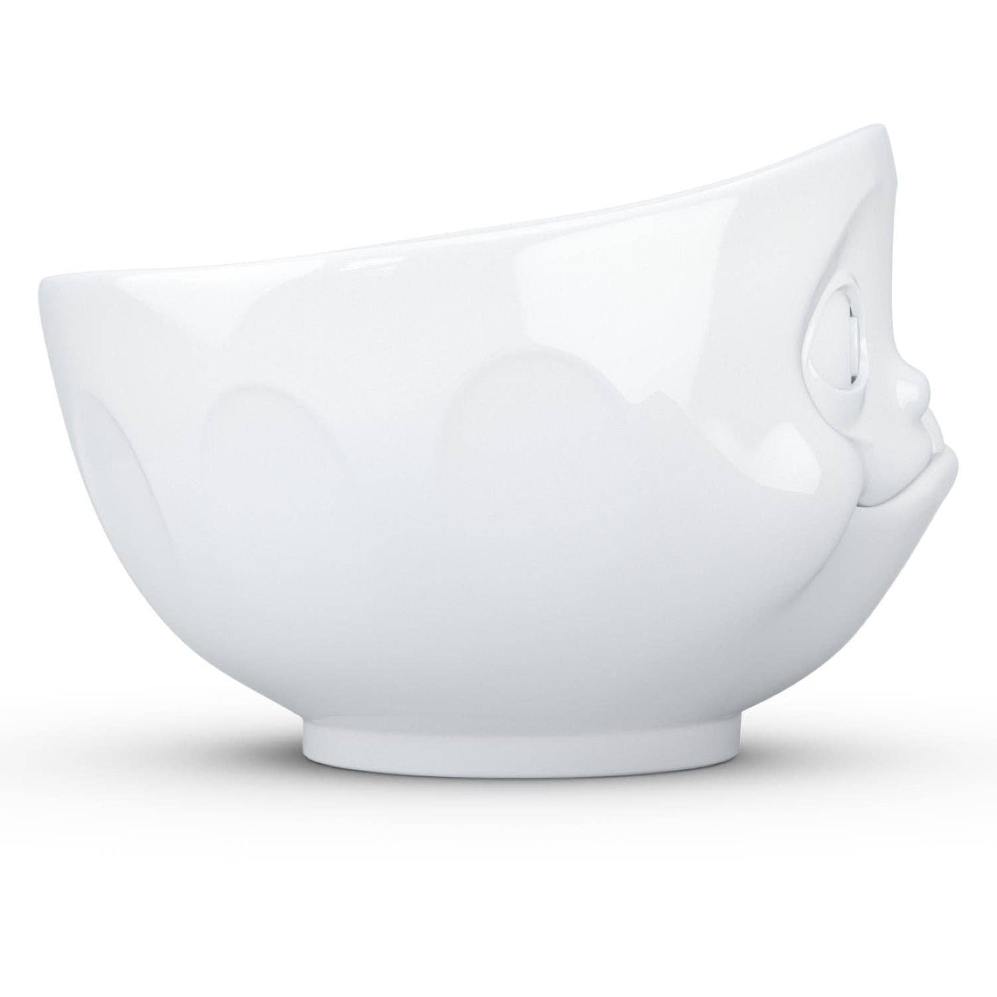 16 Oz. Bowl, Tasty Face, White
