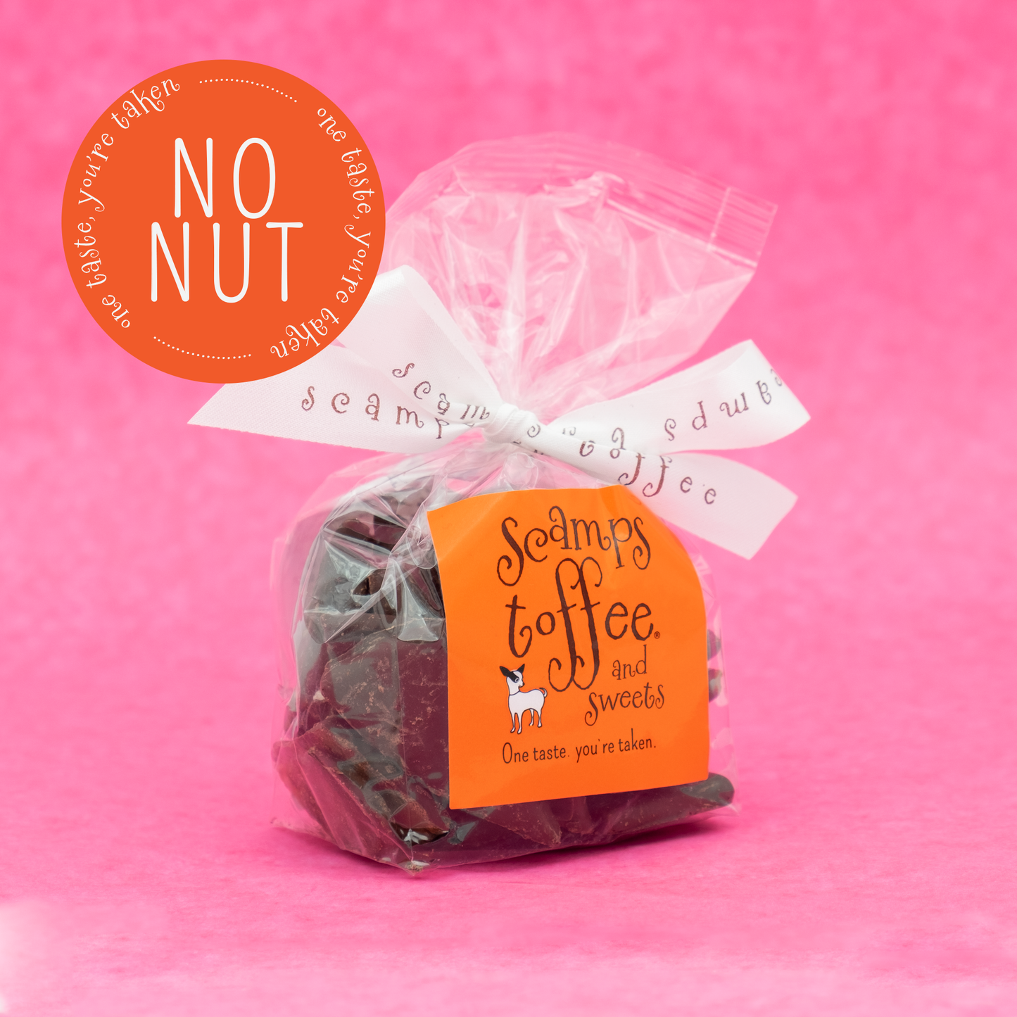 Scamps Toffee - 4oz Bags - No-Nut Toffee - Chocolate Covered
