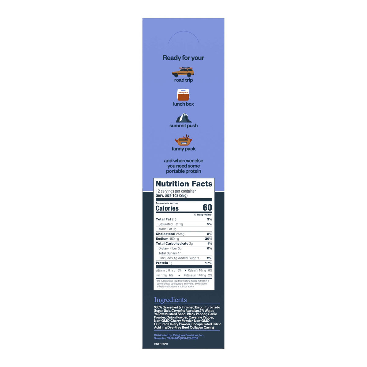 Patagonia Provisions - Bison Sticks - Original - Grass-Fed