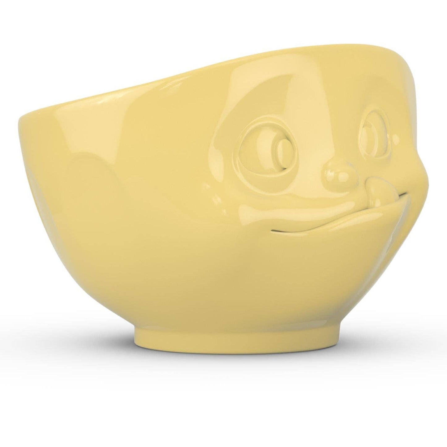 16 Oz. Bowl, Tasty Face, Yellow