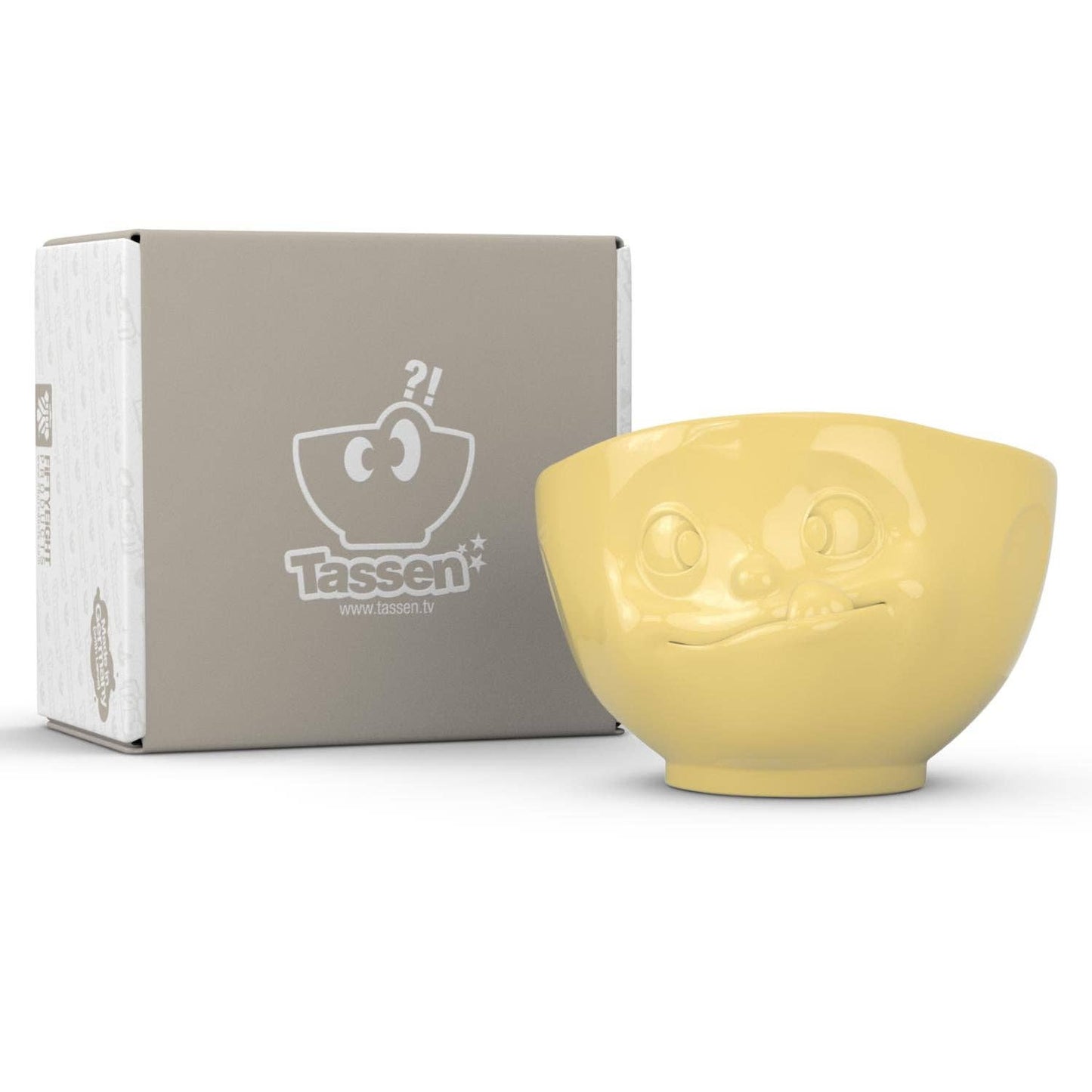 16 Oz. Bowl, Tasty Face, Yellow