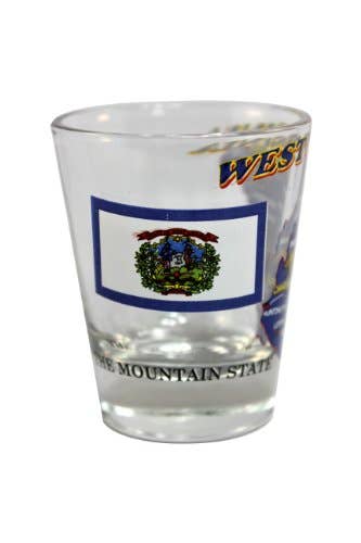 WEST VIRGINIA State Shot Glass 2 oz