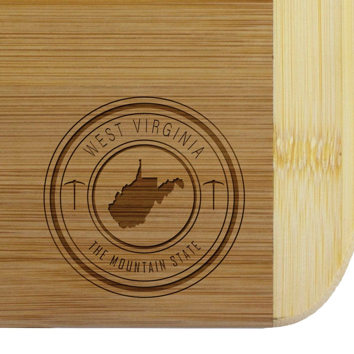 Totally Bamboo - West Virginia State Stamp 11" Bamboo Cutting Board