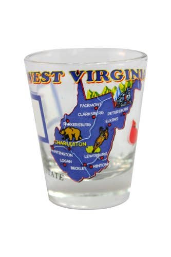 WEST VIRGINIA State Shot Glass 2 oz