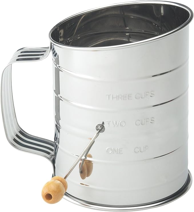 Mrs Anderson's Crank Sifter, 18/8 Stainless Steel, 3 c.