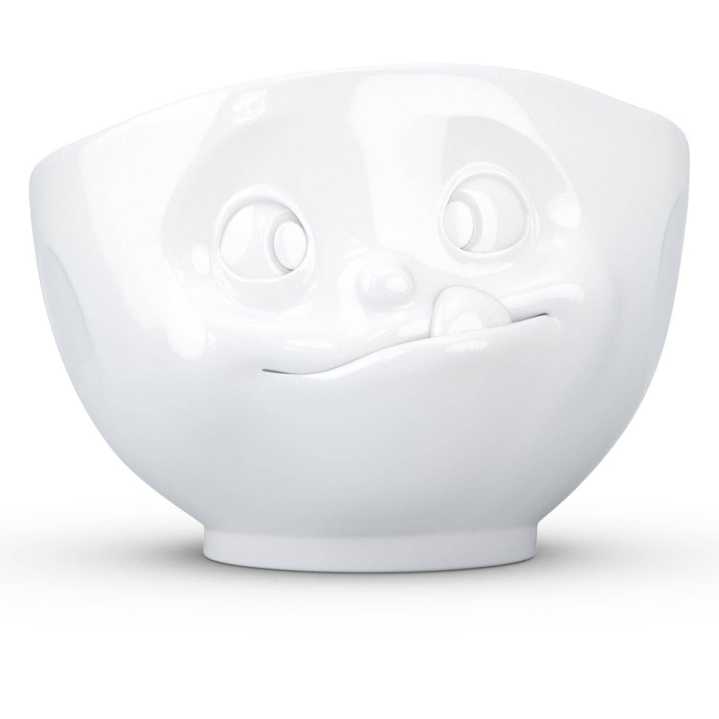 16 Oz. Bowl, Tasty Face, White