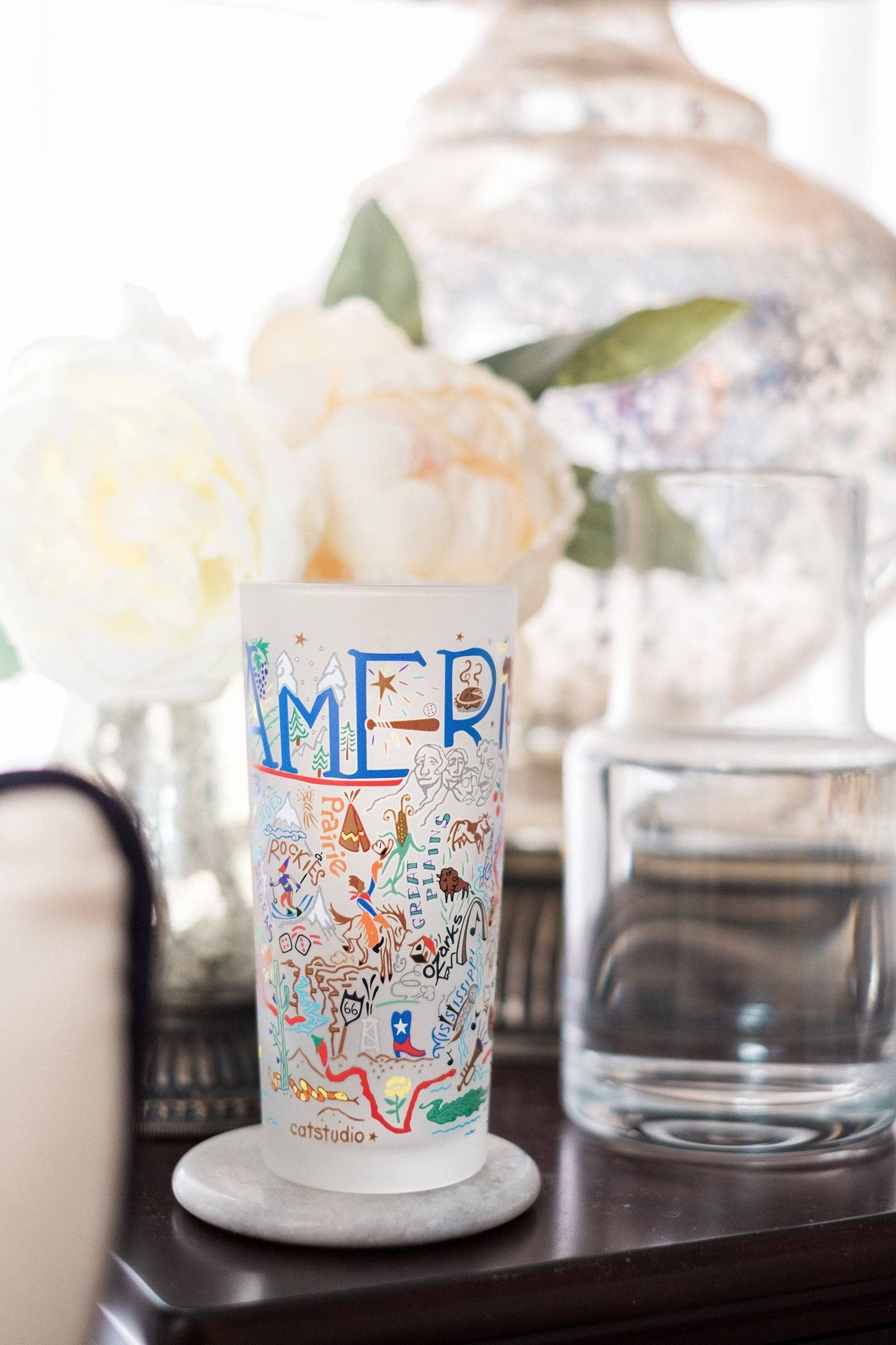 America Drinking Glass