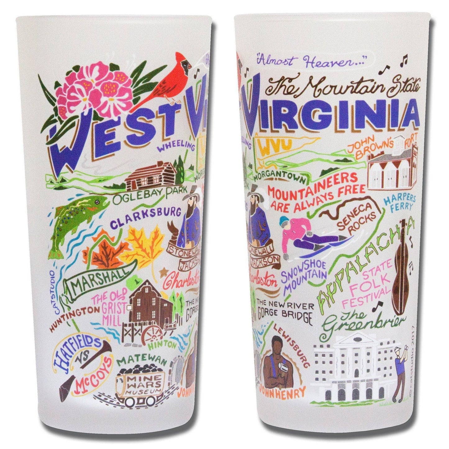 West Virginia Drinking Glass