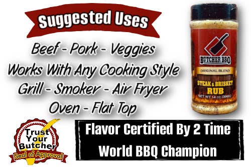 Butcher BBQ Inc - Steak and Brisket Barbecue Rub / Seasoning / Spice
