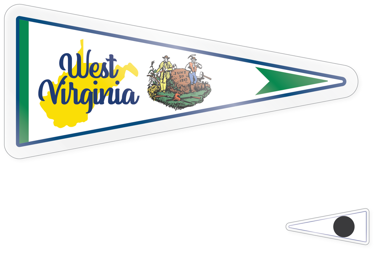 Morris Magnets - Magnet - West Virginia Pennant Flag
