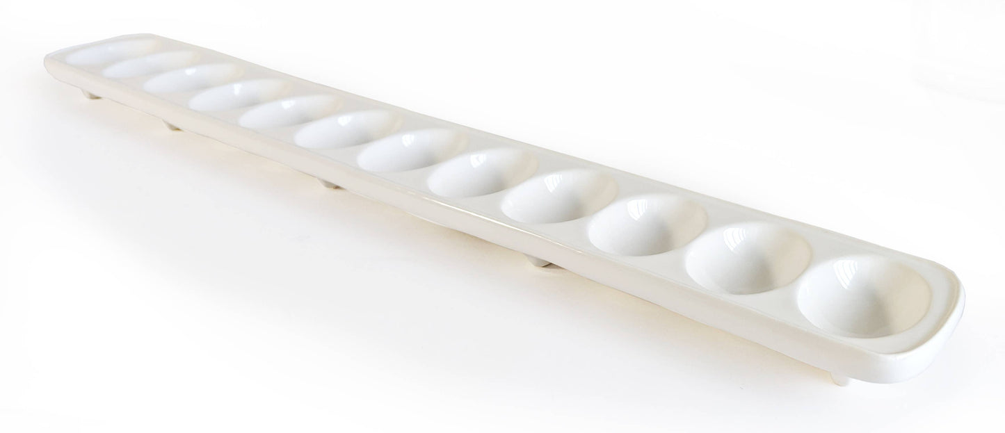 Port-Style Enterprises Inc. - KITCHEN BASICS Deviled Egg Tray 19x2.7" Stoneware