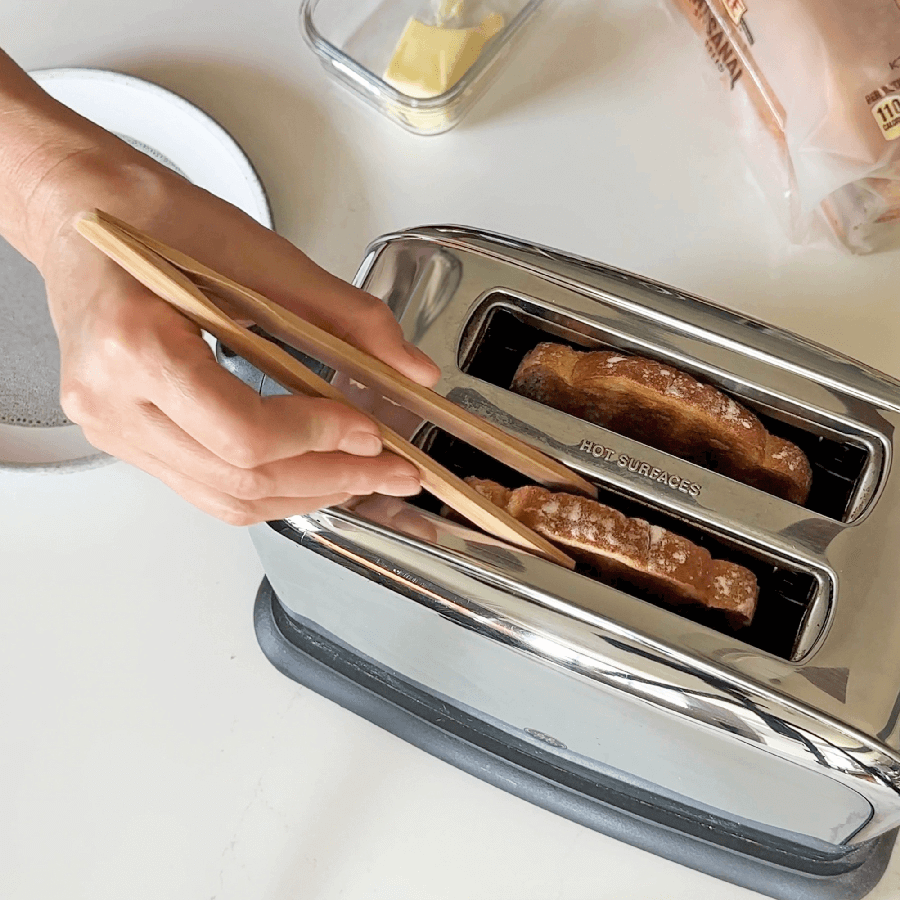 Bamboo Toast Tongs