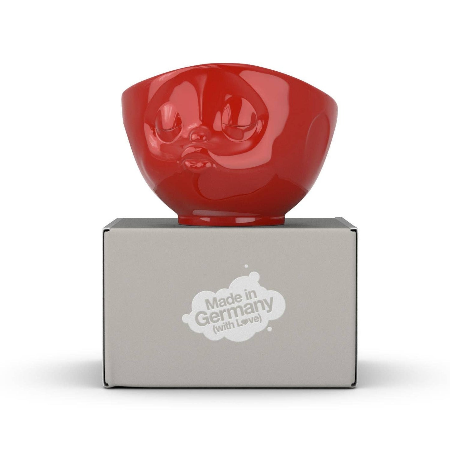 16 Oz. Bowl, Kissing Face, Red