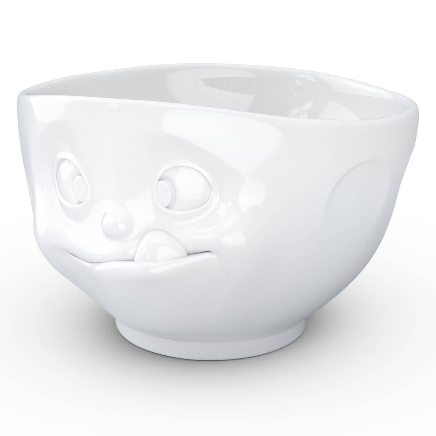 16 Oz. Bowl, Tasty Face, White