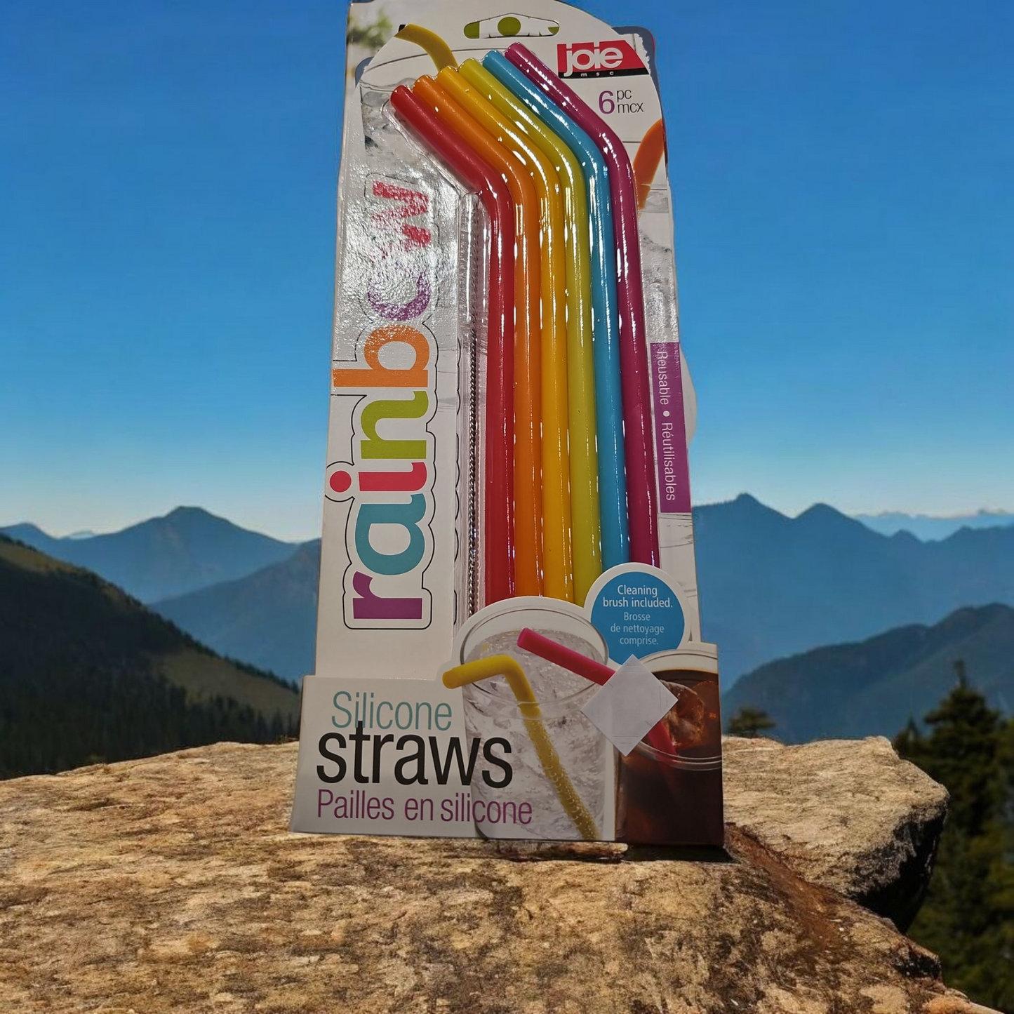 Silicone Straws with Cleaning Brush
