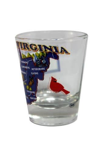 WEST VIRGINIA State Shot Glass 2 oz