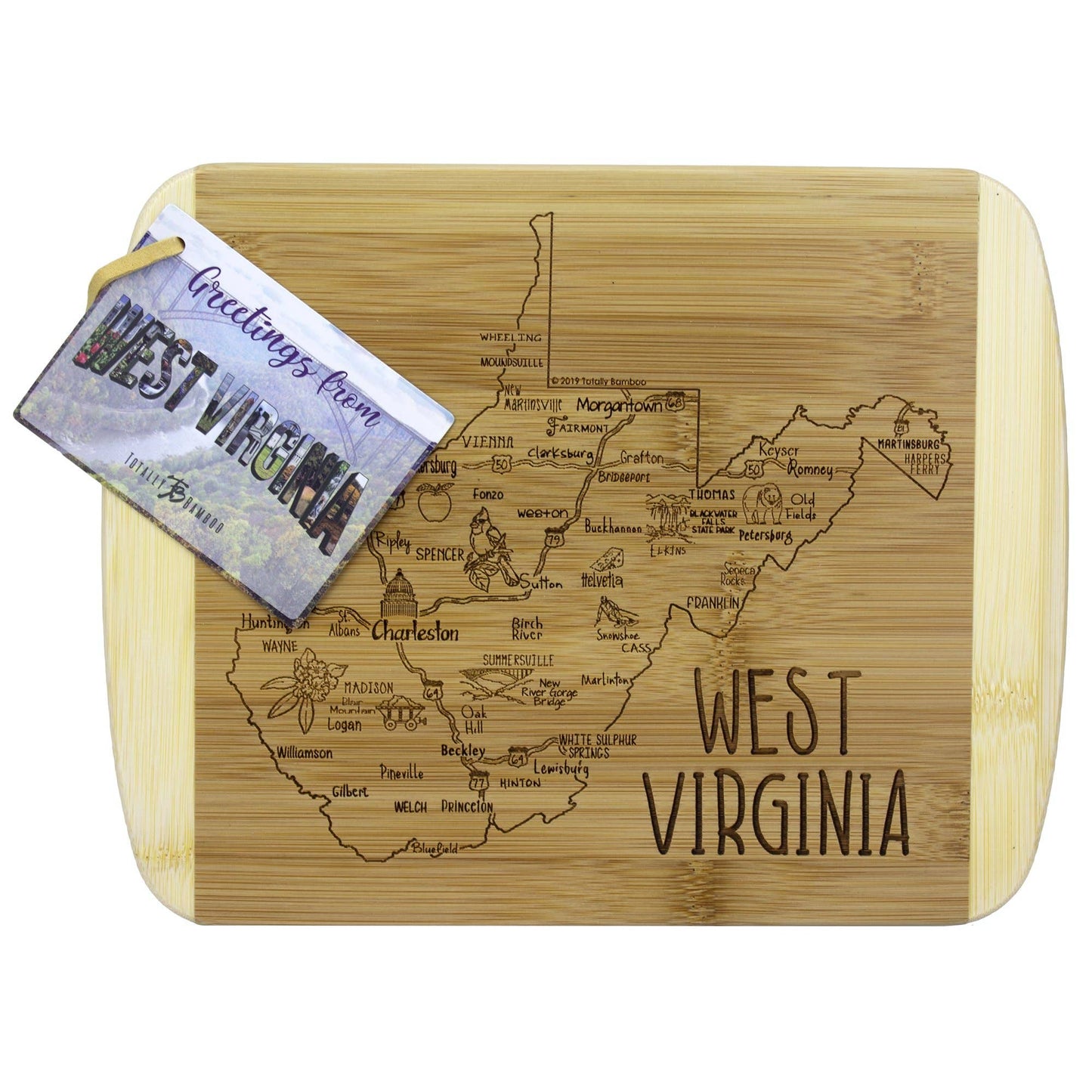 A Slice of Life West Virginia Cutting & Charcuterie Board