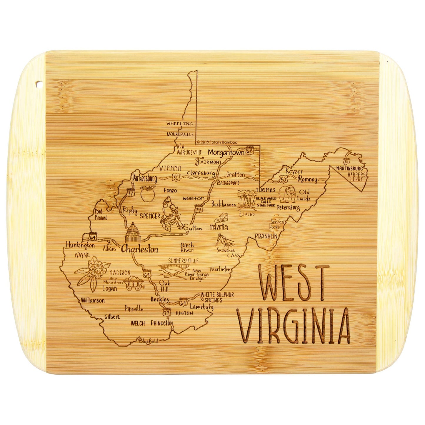 A Slice of Life West Virginia Cutting & Charcuterie Board