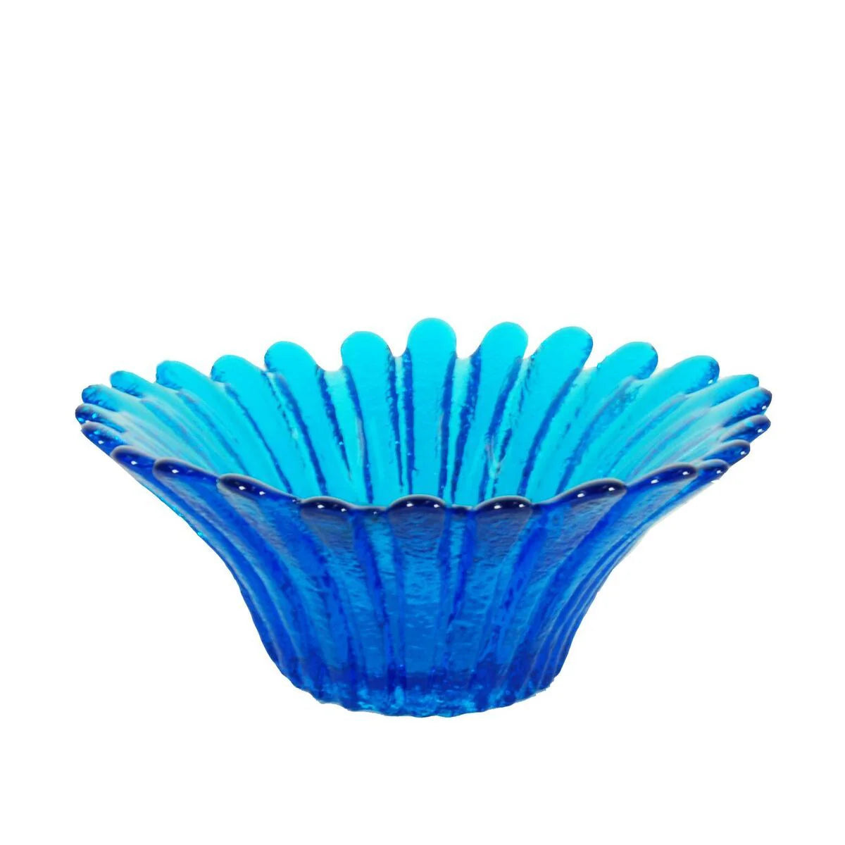 Blenko Small Turquoise Daisy Bowl