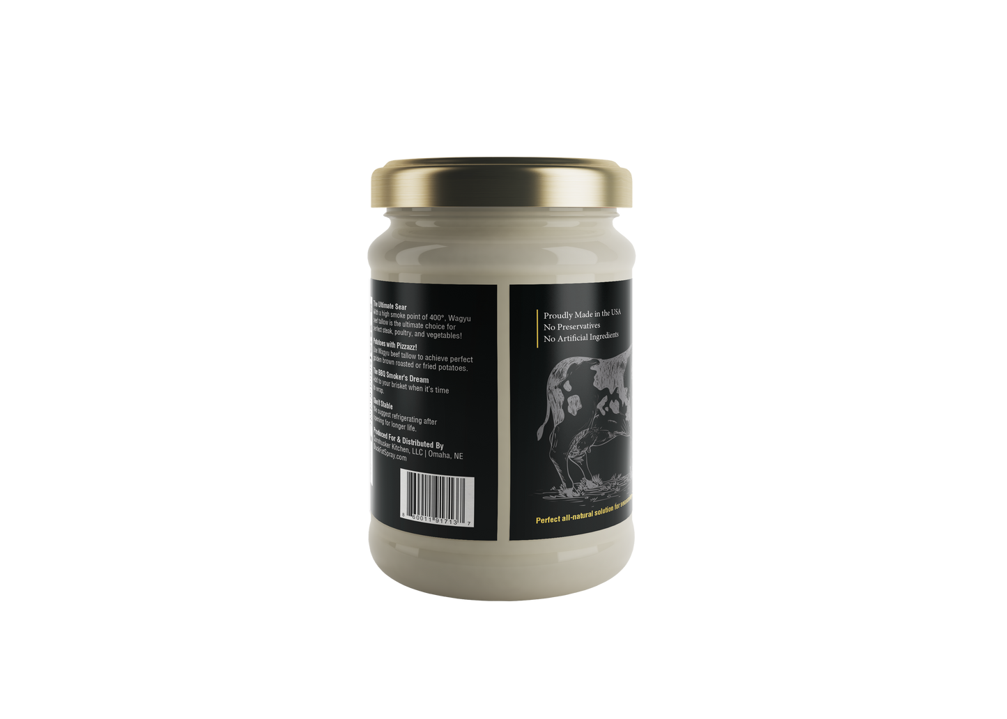14 oz Jars - Premium Rendered Wagyu Beef Tallow