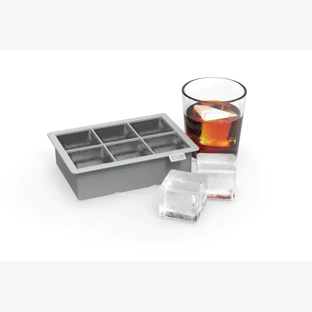Colossal Silicone 2" Ice Cube Tray - Gray or Red