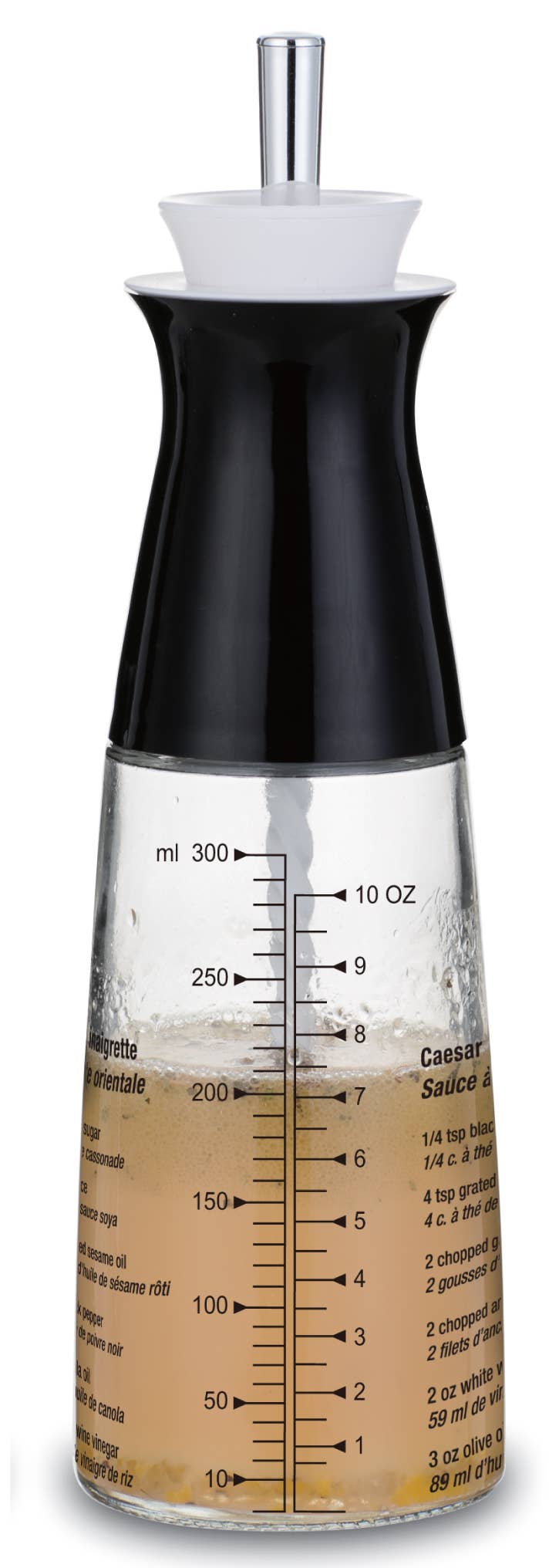 KITCHEN BASICS Salad Dressing Bottle 3" 10oz Glass
