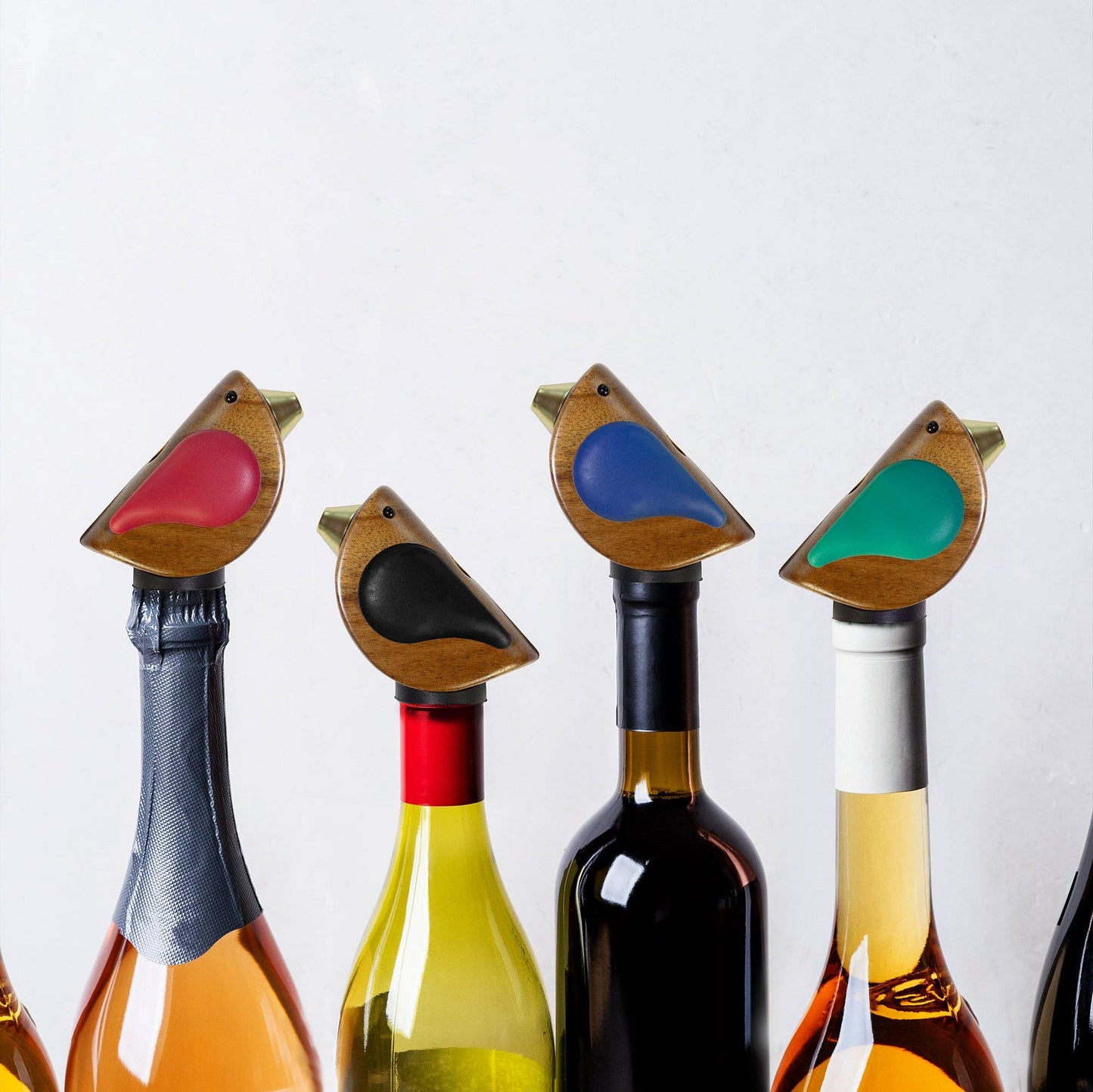 Totally Bamboo - Songbird Specialties® "Singing" Wine Bottle Pourer Turquoise
