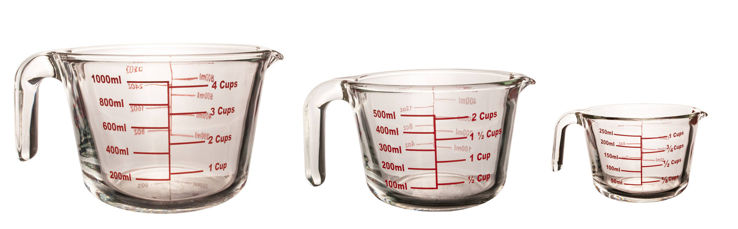 KITCHEN BASICS Measuring Cup 1000ml/34oz Glass