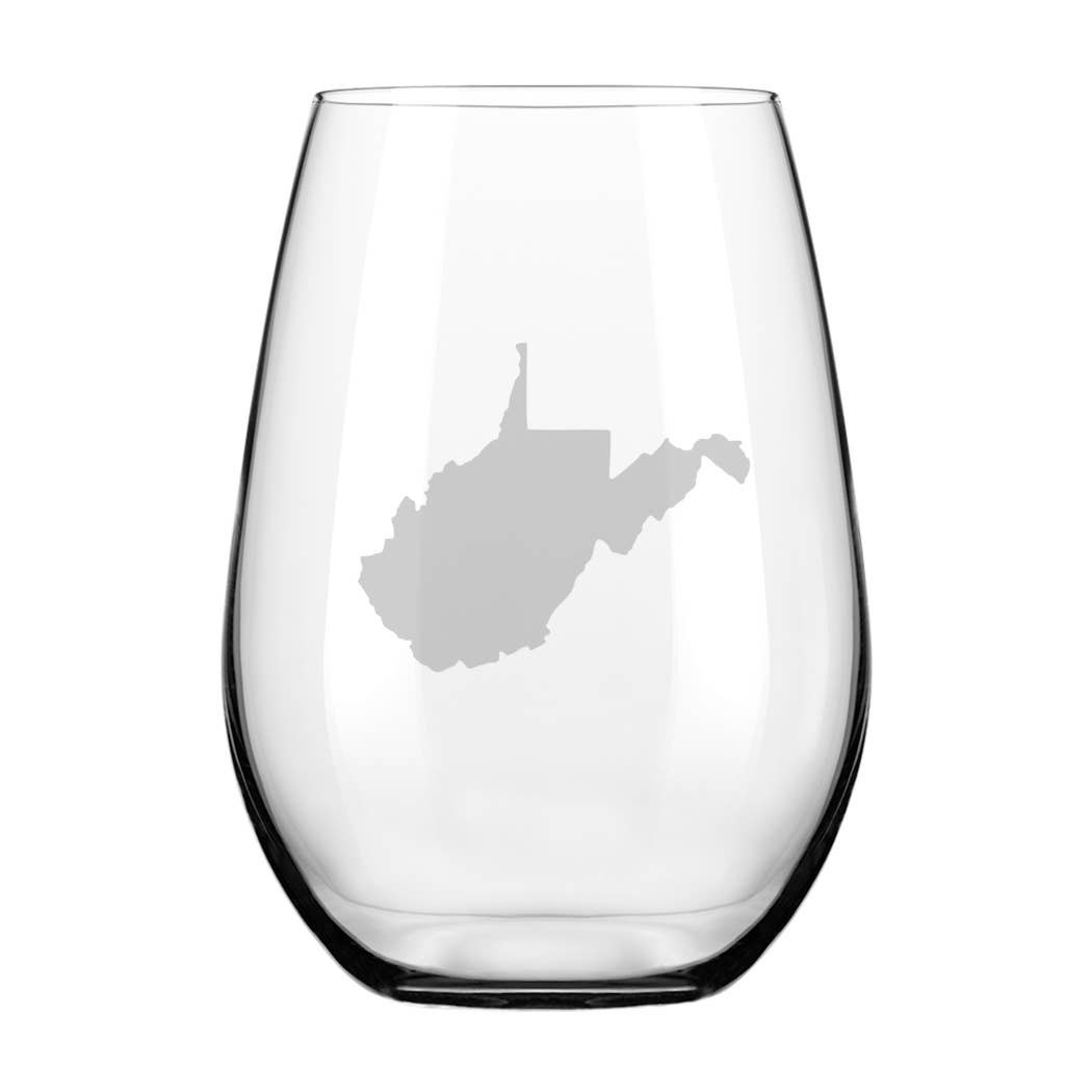 Sophistiplate - "State of West Virginia" Reserve Stemless Wine Glass | 21 oz