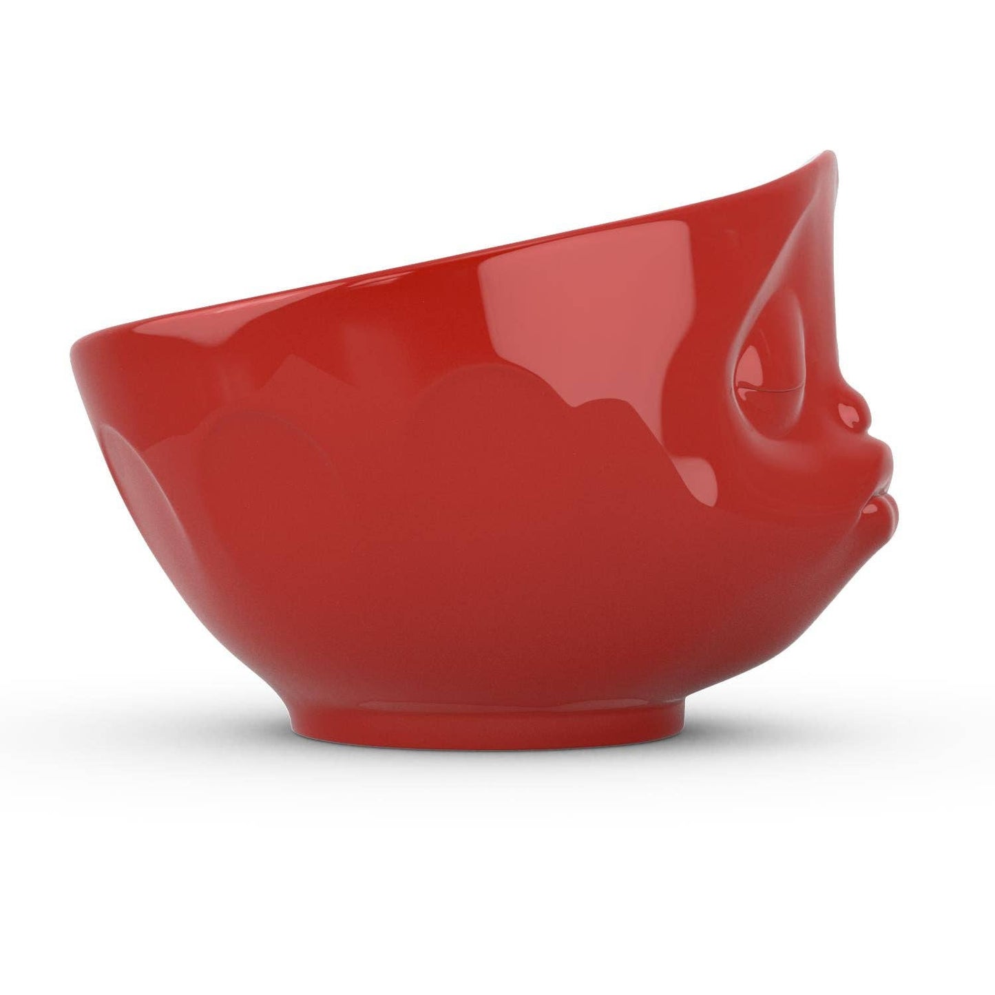 16 Oz. Bowl, Kissing Face, Red