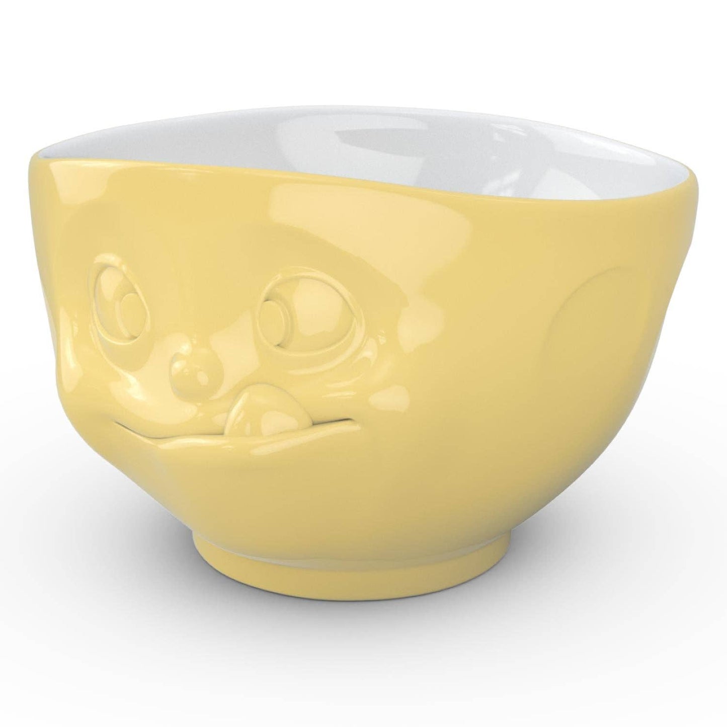 16 Oz. Bowl, Tasty Face, Yellow