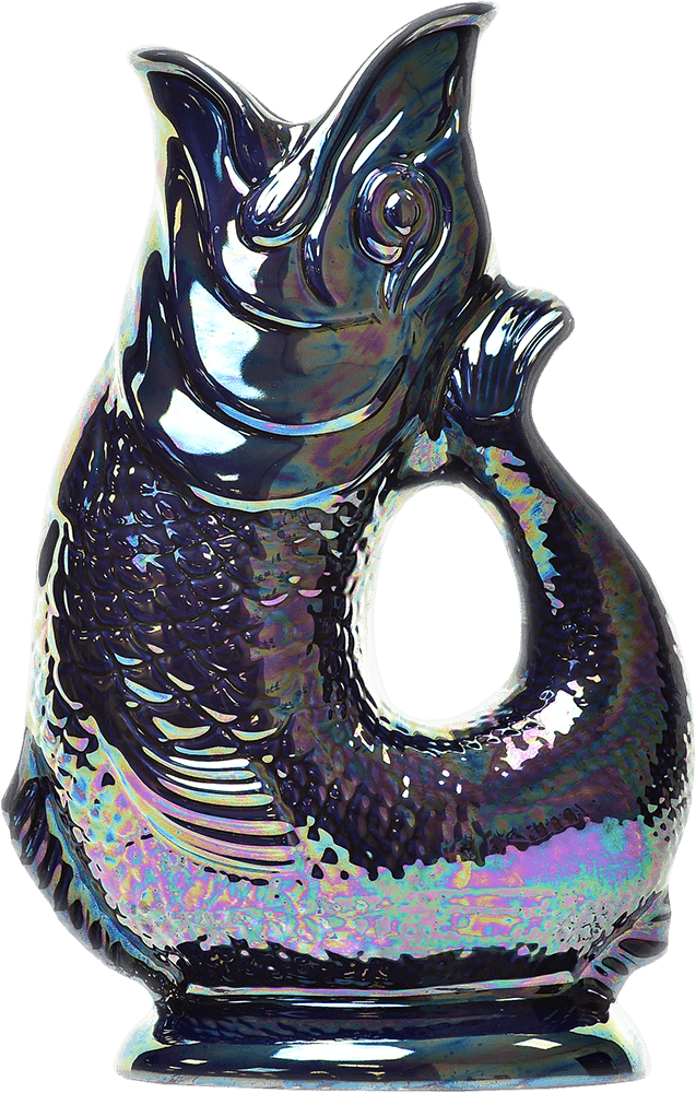 The Original Gluggle Jug Factory - Cobalt Lustre Gluggle Jug