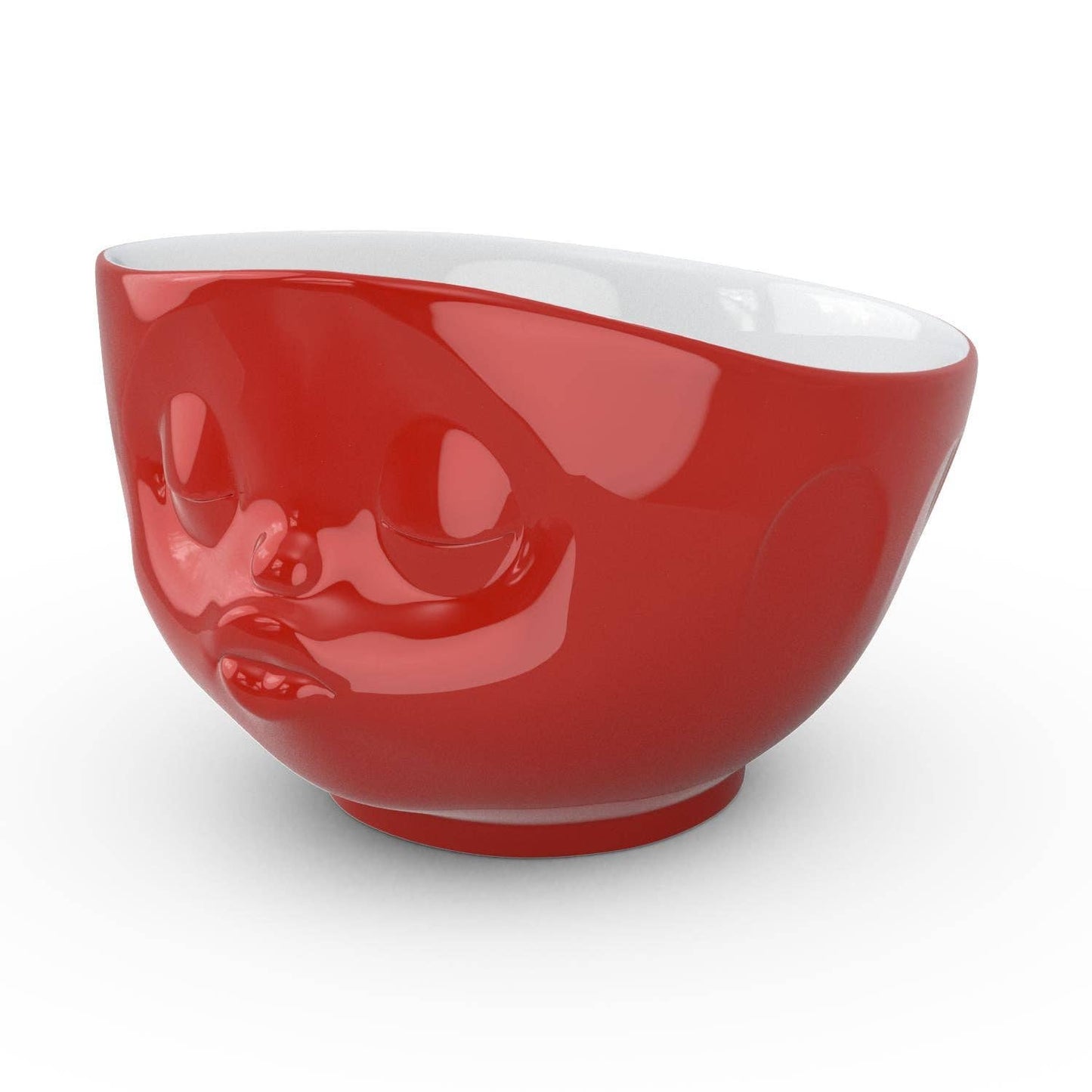 16 Oz. Bowl, Kissing Face, Red
