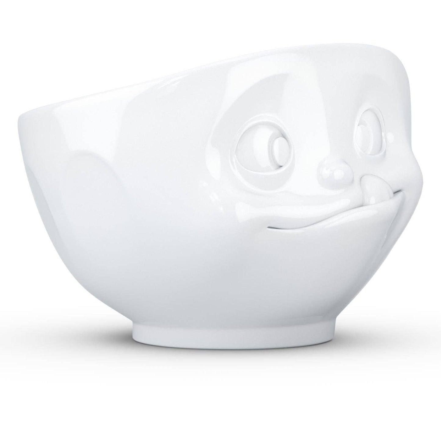 16 Oz. Bowl, Tasty Face, White