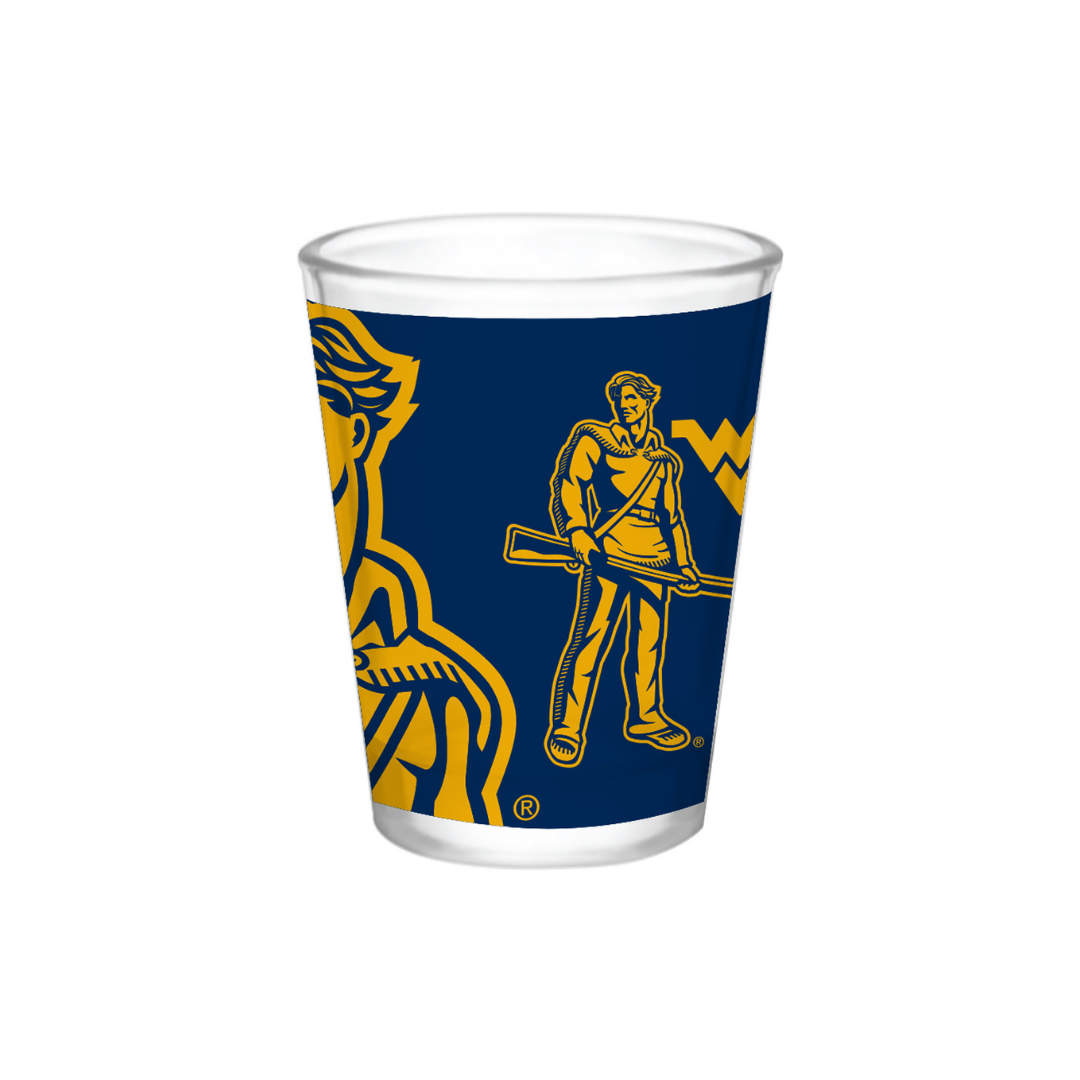 2oz West Virginia Mountaineers Logo Collector Glass