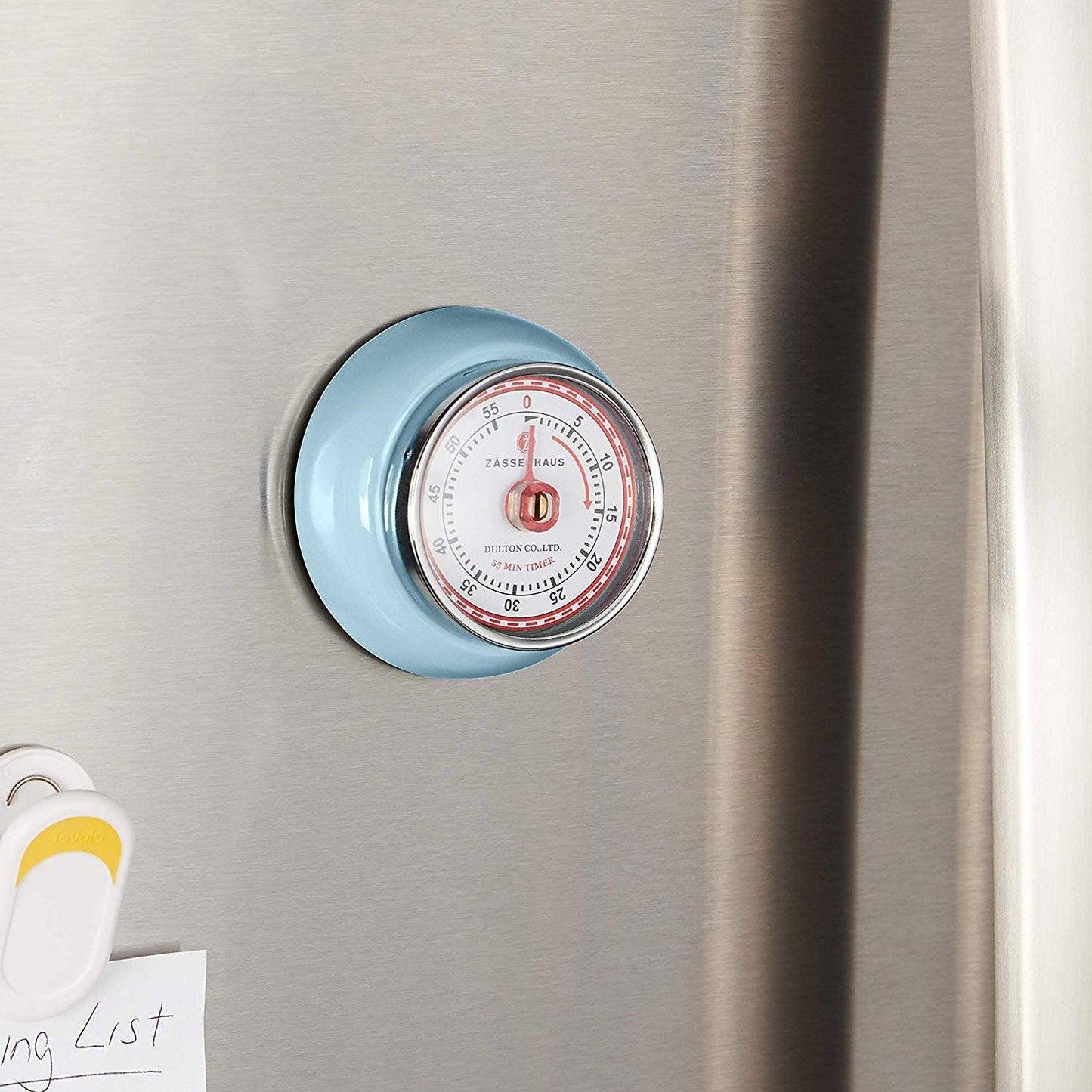 "Retro" Kitchen Timer, Light Blue, 2.75” x 1.25"