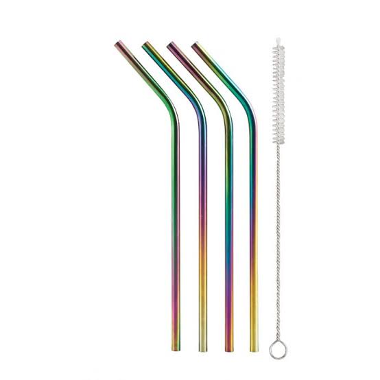 HIC Rainbow Stainless Steel Straws