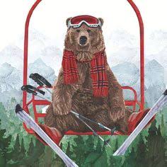 PPD Ski Lift Bear Napkins